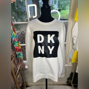 DKNY White Crew Neck Sweater